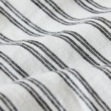 Easton Striped Linen Button Up - White