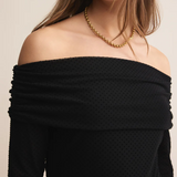 Delaney Polka Dot Off The Shoulder Top