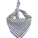 Blue and Cream Striped Bandana