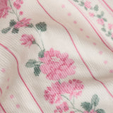 Miley Floral Striped Lettuce Hem Top