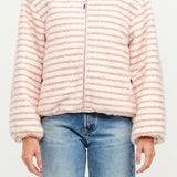 Kendra Striped Sherpa Jacket