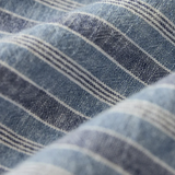 Easton Striped Linen Button Up - Indigo