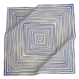 Blue and Cream Striped Bandana