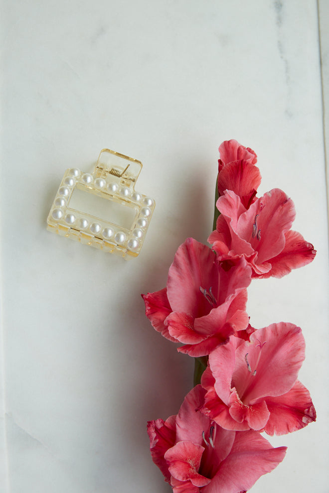 Square Pearl Claw Clip