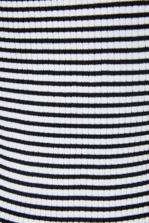 Nika Striped Rib Knit Midi Dress