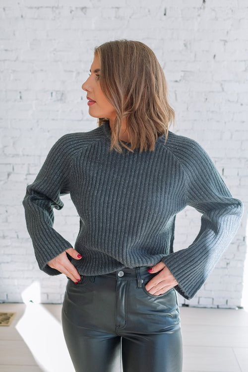 Bronte Bell Slv Ribbed Sweater