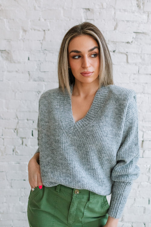 Lexie Padded Shoulder Sweater