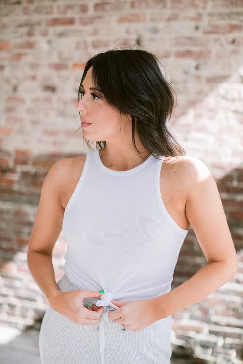 Millie High Neck Ribbed Tank