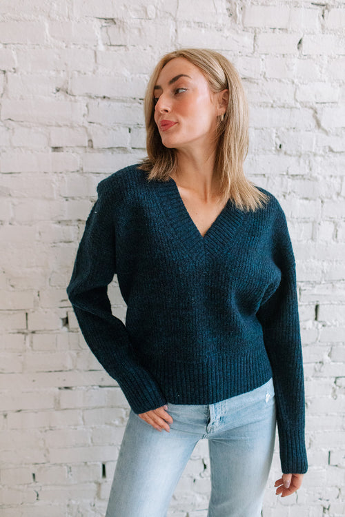 Lexie Padded Shoulder Sweater