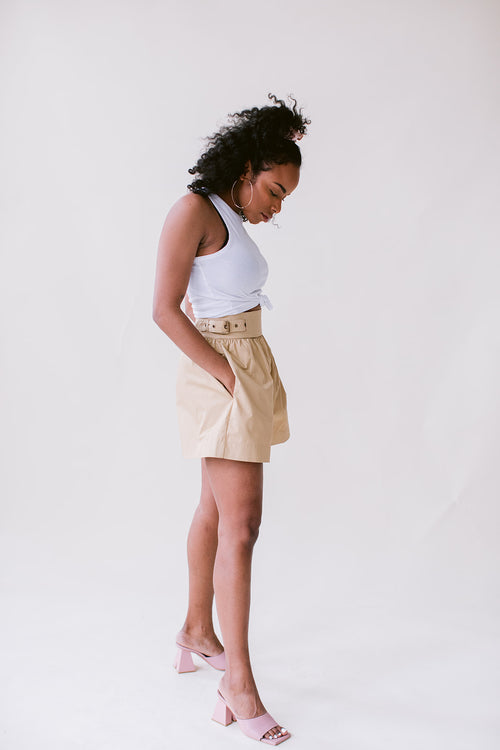 Summer Buckle Waist Shorts