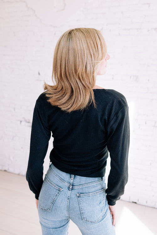 Remi Ribbed Twist Front Top