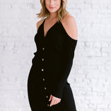 Harlow Cold Shoulder Sweater Dress