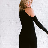 Harlow Cold Shoulder Sweater Dress
