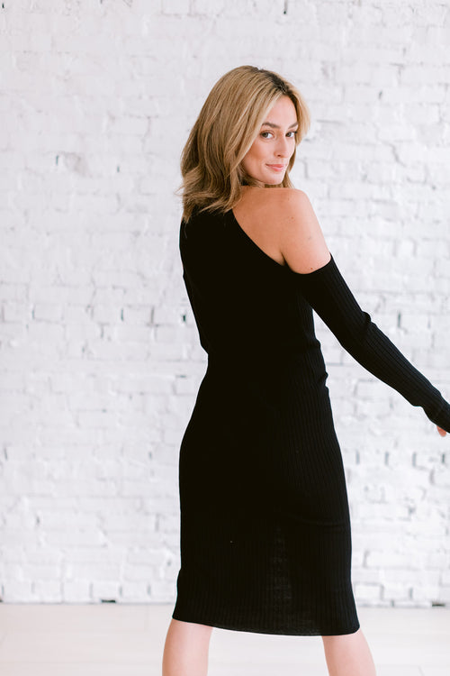 Harlow Cold Shoulder Sweater Dress