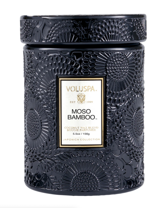 Embossed Mini Glass Jar
