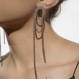 Pave Drop Earrings
