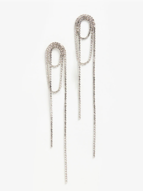 Pave Drop Earrings