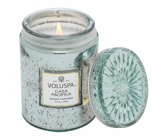 Embossed Mini Glass Jar