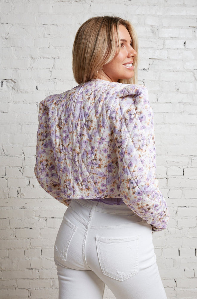 Fifi Floral Quilted Bomber Jacket